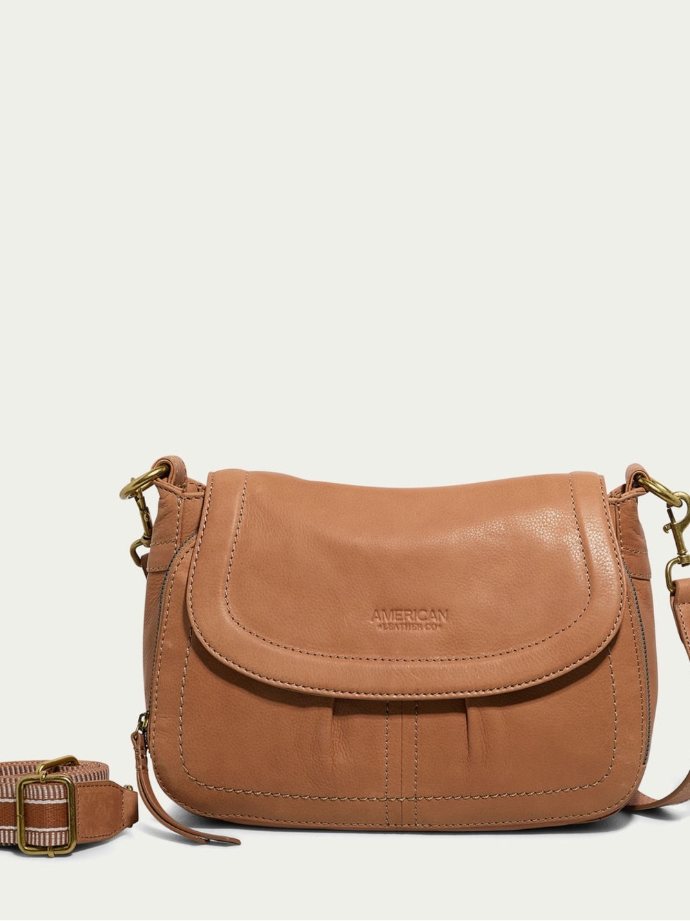 American Leather Co Marino Crossbody With 2 Straps Color Vachetta Sold Out Style